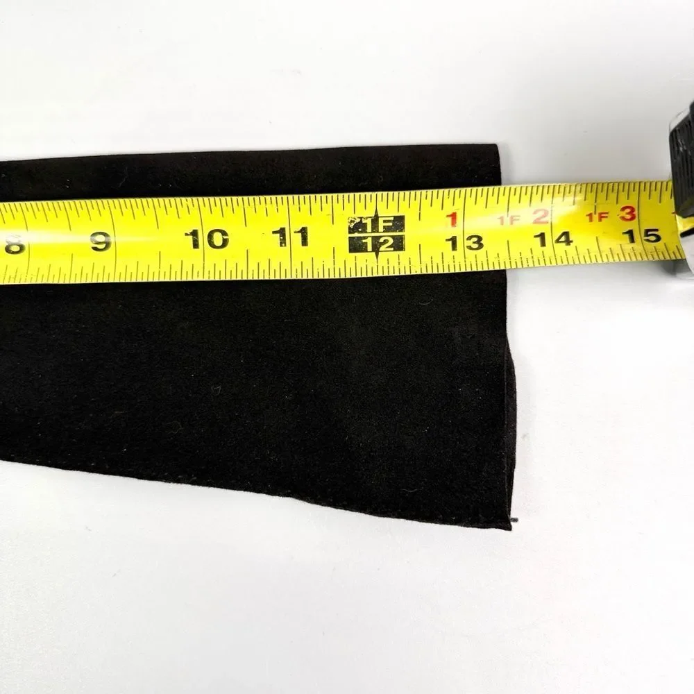 Bamberger's Black Washable Suede Long Gloves Vintage made in France Women's sz 7